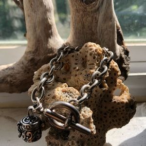 Sterling silver prayer box bracelet